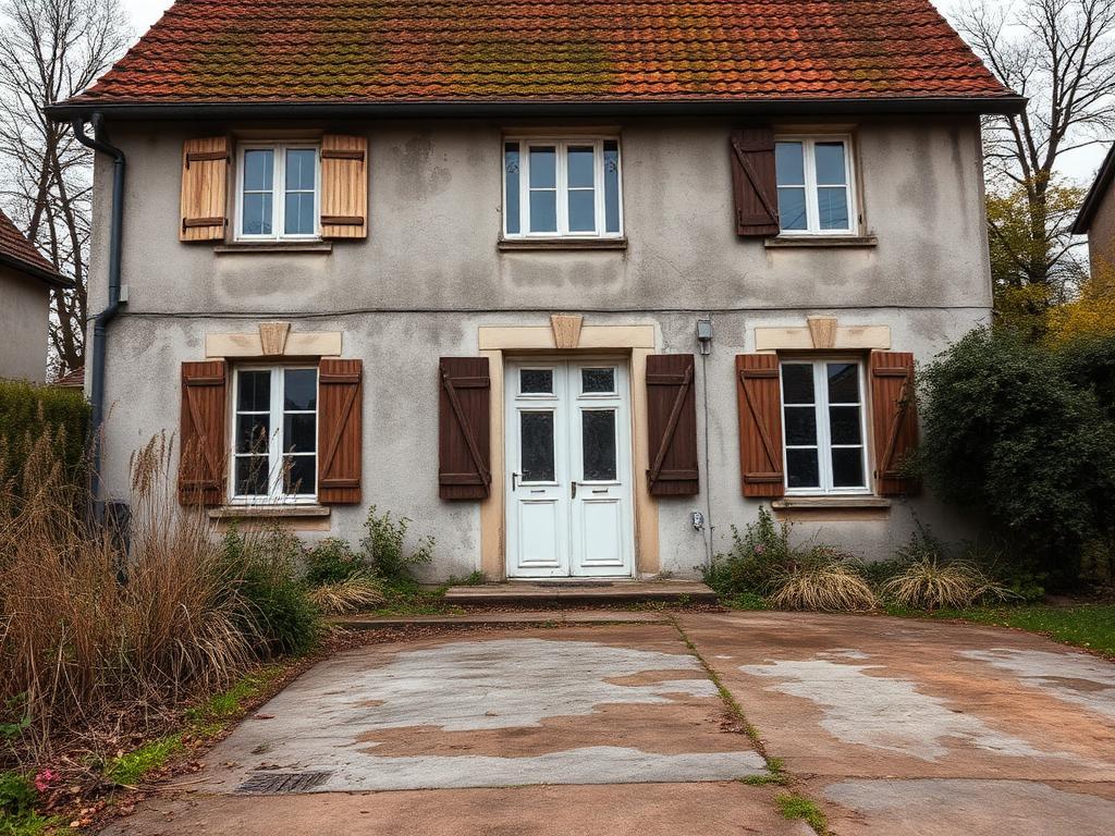 Façade vieillie : pièce d'origine